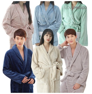 극세사 샤워 가운 남/여 10color 골프 호텔 목욕 까운 수면 로브 남자 여자 커플