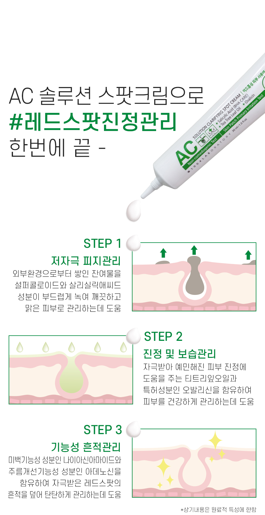 [ATVT] AC 솔루션 클라리파잉스포트 크림_식품의약품안전처 인증 기능성 화장품 논코메도제닉 여드름 스팟크림 추천 3