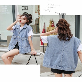 F20090 10대부터엄마까지 오버핏 청조끼 데님조끼