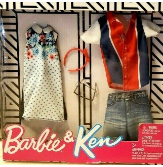 [해외] mattel Barbie and Ken Fashion Outfits With Accessories  Sun Dress  Fad Jeans MIP - Mattel