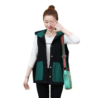 여성 후드 베스트 하늘비즈 A31 P707C783