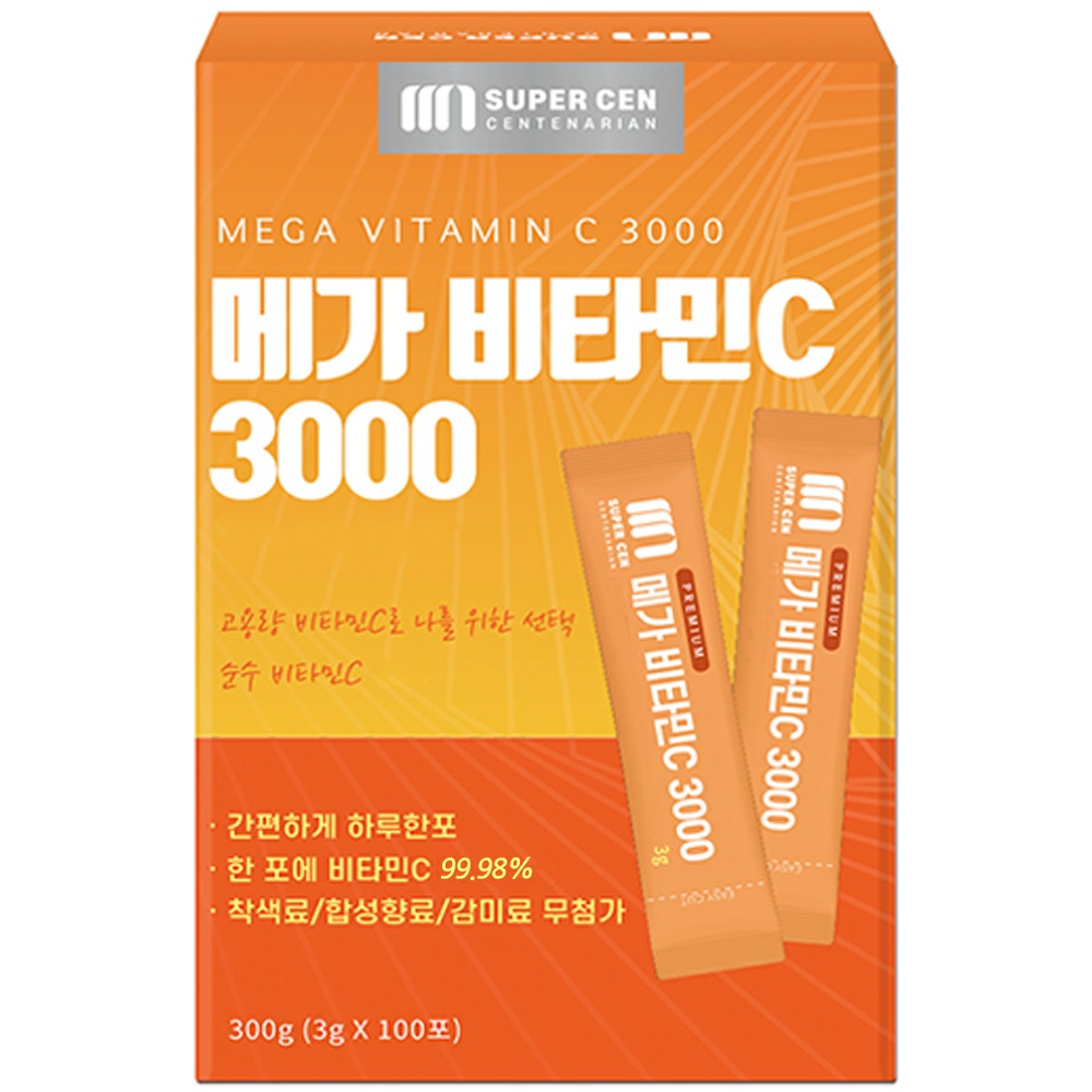 슈퍼쎈 메가비타민C 3000mg 분말 스틱 100포 메가도스 고함량비타민씨 - 티몬 슈퍼쎈 메가비타민C 3000Mg 분말 스틱 100포 메가도스 고함량비타민씨 - 티몬