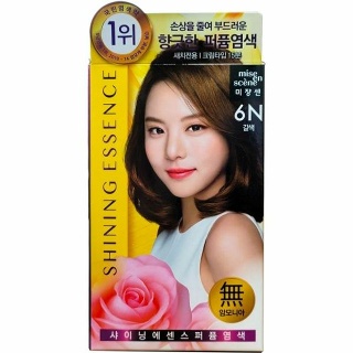 미장센 샤이닝칼라 6N 갈색 / 10개입