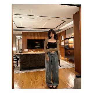 [다리가얇아보이는]와이드한핏감트렌티데님롱팬츠