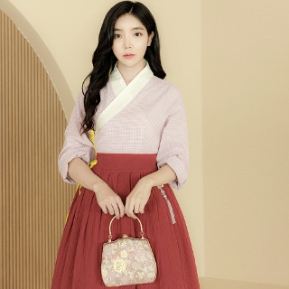 생활 한복 철릭 원피스 빅사이즈 랩 스커트 허리치마