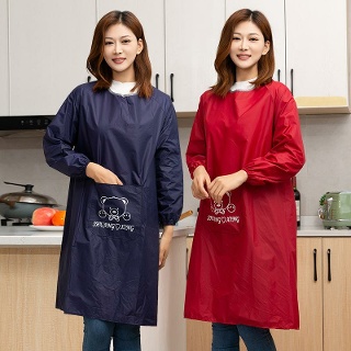 애견 미용 가운 옷 앞치마 강아지 긴팔 작업복 주방 미용사 유니폼