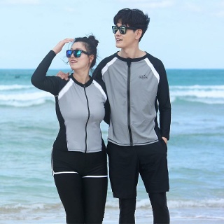 여성다이빙 슈트긴팔 스플릿 커플 서핑 슈트
