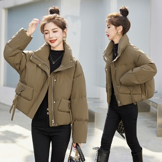 아이언하트 여성여친 잠바 패딩다운 키작 점퍼 숏패딩 루즈핏 코트 상의 칼라넥 KKE4