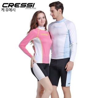 이탈리아 CRESSI  보호 해파리 슈트 긴팔 수영복 스플릿 비치 바지 스노클링 슈트