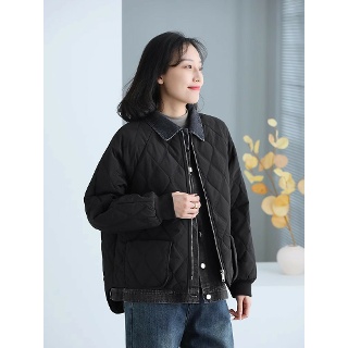 윈터솔져 여자데일리룩 잠바 패딩다운 캐주얼 KUK4 키작 레이어드룩 울 패딩 보온 슬림핏 코트 박시