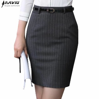 프릴스커트 주름치마 여성 쉬폰 플레어 스커트 Naviu 여성용 스트라이프 스커트우아한 정장 오피스 숏 하의봄