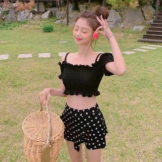 스플릿 커플래쉬가드 워터레깅스 실내수영복 빅사이즈 체형커버 세트