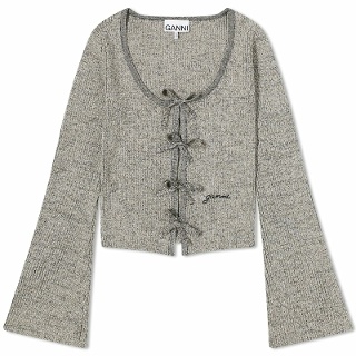 가니 Sparkle Rib Blouse 실버 여성 여자