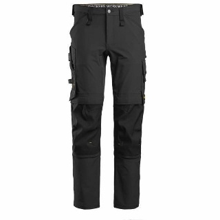 Snickers Workwear 남성용 올라운드 스트레치 작업 바지, 블랙. 136724