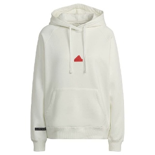 Adidas Oversized Hooded Sweatshirt Women's, White, Size M 13