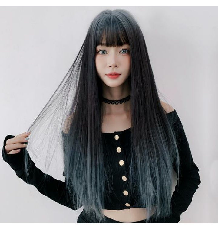 여성 긴생머리 앞머리 투톤 그라데이션 통가발 긴머리 가발 - 티몬 여성 긴생머리 앞머리 투톤 그라데이션 통가발 긴머리 가발 - 티몬