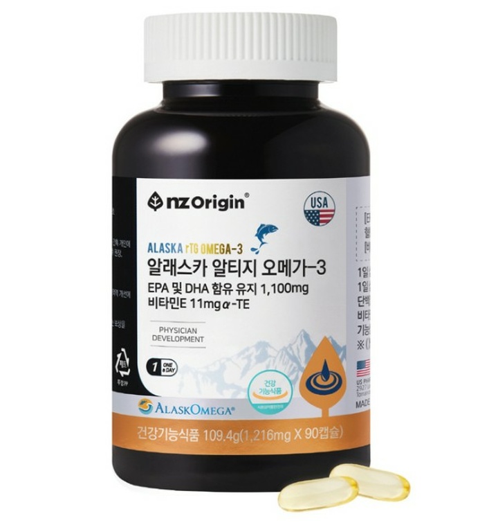 엔젯오리진 알래스카 알티지 오메가3 1200mg X 90캡슐 혈행개선 기억력개선 코스트코 티몬