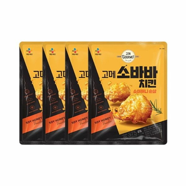 Cj제일제당 고메 소바바치킨 소이허니 순살 375g4개 264714 티몬