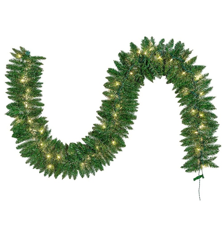 Joiedomi 9Ft Artificial Christmas Garland Prelit With 50 Cou - 티몬