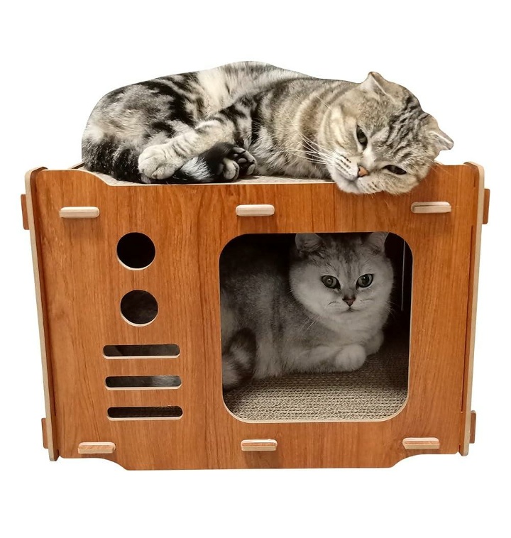 Miwoowim Cat Scratcher House Cardboard 2 In 1 Double Layer 2 티몬